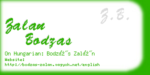 zalan bodzas business card